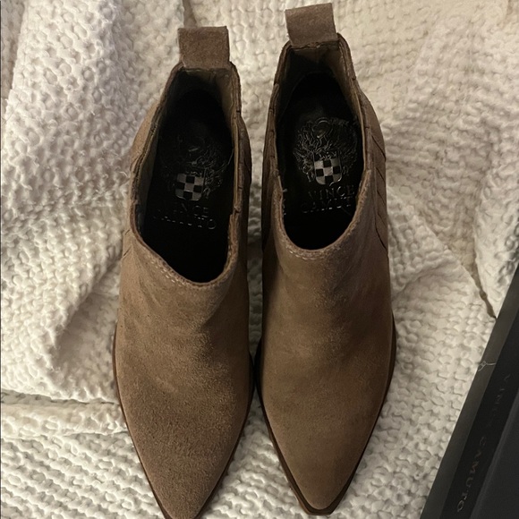 Vince Camuto Tan Suede Ankle Booties - Picture 5 of 5